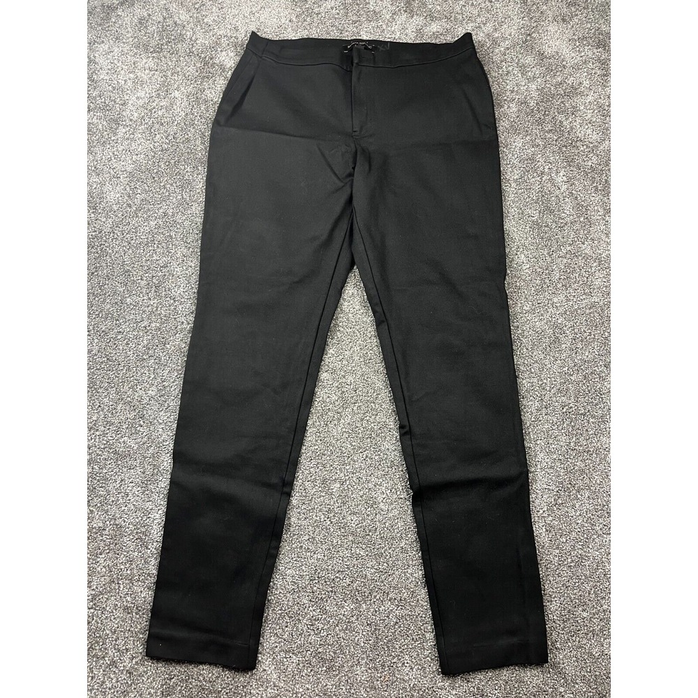 Banana Republic Womens 8 Slim Straight-Fit Pant Stretchy Trousers Solid Black